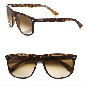 Ray-Ban boyfriend, sunglasses tortoiseshell, light Havana, clear gradient brown